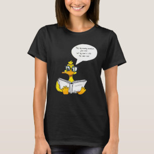T-shirt Drôle canard lectureT-shirt