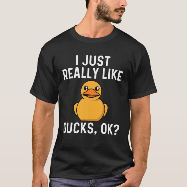 T-shirt Drôle Canard Pour Hommes Femmes Jaune Duckie Eau O (Devant)