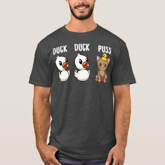 T-shirt Drôle Canard Pun de chat Mème Hommes Femmes Enfant