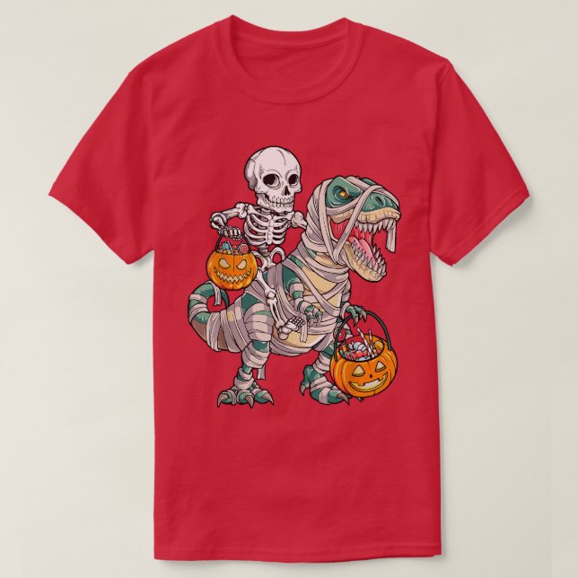 T-shirt Drôle Candysaurus Candy Corn Dinosaur Halloween à (Design devant)