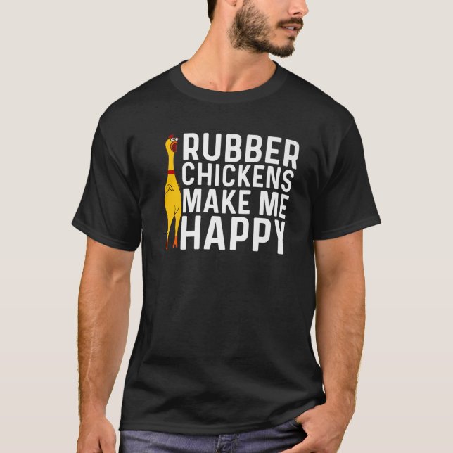 T-shirt Drôle Caoutchouc Poulets Cadeaux Hommes Femmes Cao (Devant)