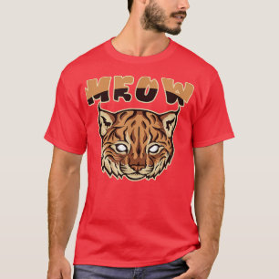 T-shirt Drôle Caracal Chat Meow Visage Brown Manteau Anima