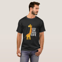 Drôle Caricature Giraffe Vivre La Haute Vie