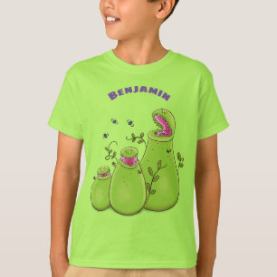 T-shirt Drôle carnivore carnivore carnivore plante dessin 