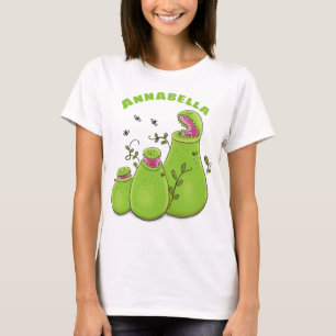 T-shirt Drôle carnivore carnivore carnivore plante dessin 