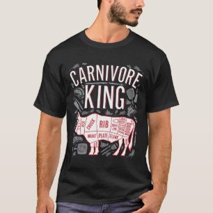 T-shirt Drôle Carnivore King Meat Lover Cadeau Pour Les Pè