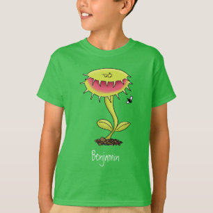 T-shirt Drôle carnivore Vénus piège à mouches plante dessi