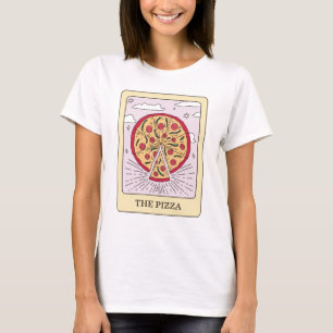 T-shirt Drôle Carte Tarot Pizza