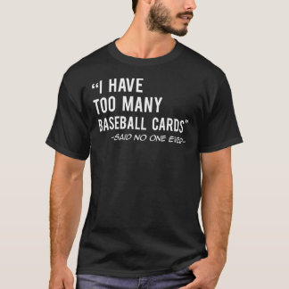 T-shirt Drôle Cartes de Baseball Collector Cadeau