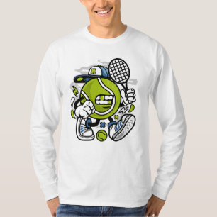 T-shirt Drôle Carton de balle de tennis   Sport