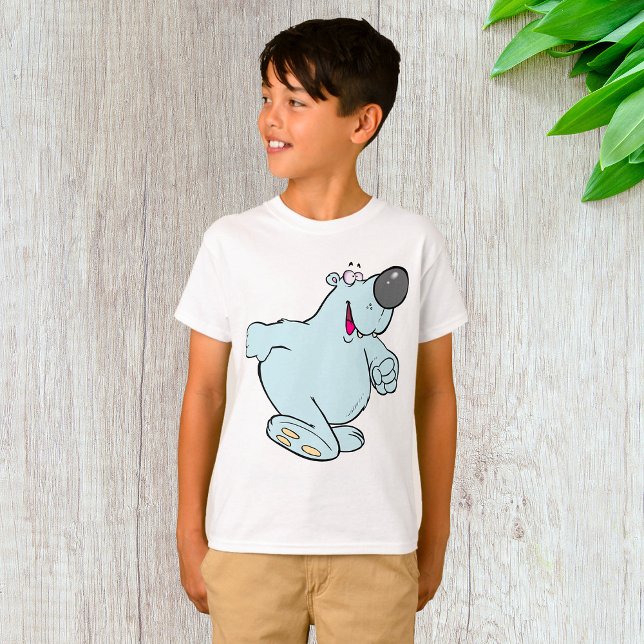 T-shirt Drôle Carton Polaire Ours Bleu Maigre Caractère Bl (Créateur téléchargé)