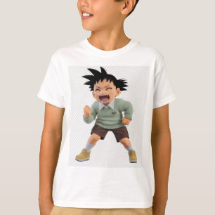 T-shirt Drôle Cartoon Boy - Jouer Tee