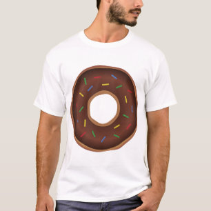 T-shirt Drôle Cartoon Brown Donut