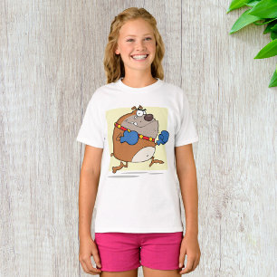 T-shirt Drôle Cartoon Bulldog Boxer Chien