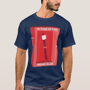 T-shirt Drôle Cartoon Marshmallow - En Coque De Feu