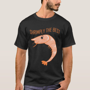 T-shirt Drôle Cartoon Shrimp Lover Cadeau De Fruits De Mer