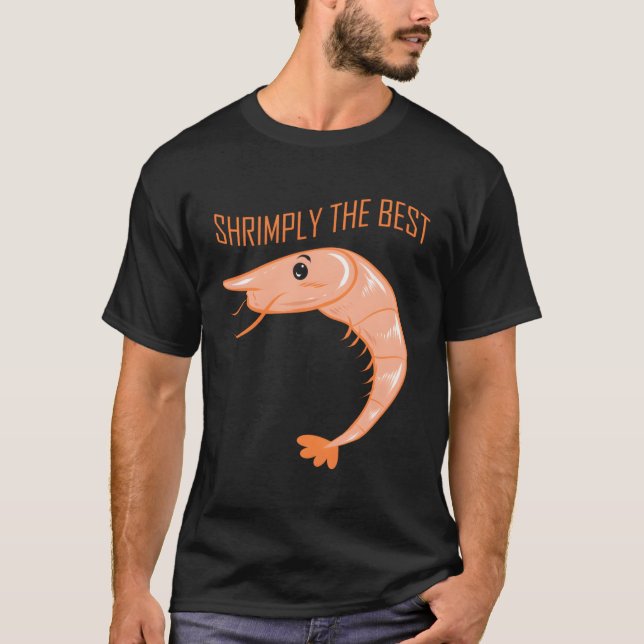 T-shirt Drôle Cartoon Shrimp Lover Cadeau De Fruits De Mer (Devant)