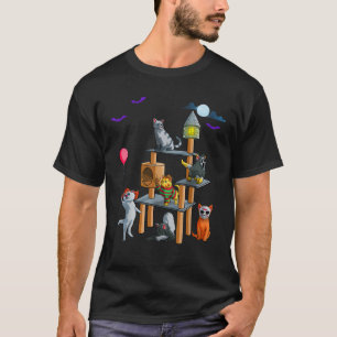 T-shirt Drôle Cat Horror Movies mignonne Halloween pour Ki