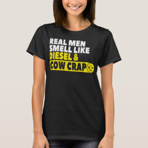 T-shirt Drôle Cattleman Cadeau Les vrais hommes sentent co