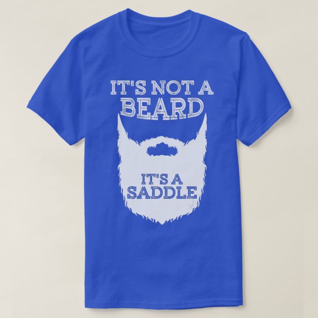 T-shirt Drôle Ce N'Est Pas Une Barbe C'Est Une Selle Cadea (Design devant)