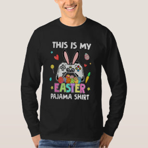 T-shirt Drôle Ceci Est Mon Pajama Jeux Vidéo De Pâques Jeu