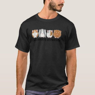T-shirt Drôle Célébrer la diversité mignonne Guinée porc p