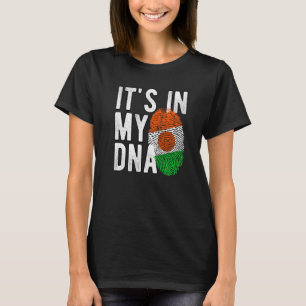 T-shirt Drôle c'est dans mon ADN Drapeau du Niger Empreint