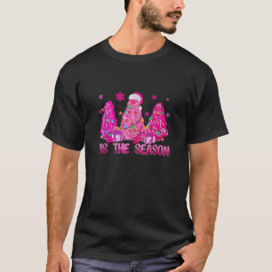 T-shirt Drôle C'Est La Saison Pink Christmas Tree Cakes De