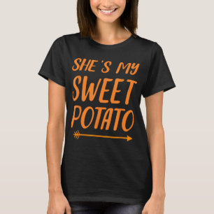 T-shirt Drôle, c'est ma patate douce pour le couple corres