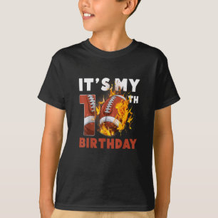 T-shirt Drôle C'est mon 10e anniversaire 10 ans de footbal