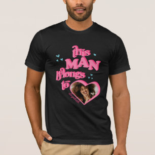 T-shirt Drôle cet homme appartient à GF Heart Photo T-Shir