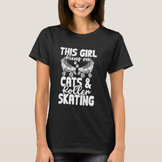 T-shirt Drôle Cette Fille Court Sur Les Chats Et Les Fille