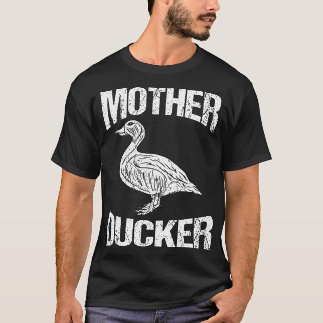 T-shirt Drôle Chasse au canard Mère Ducker Design boston t (Devant)