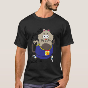 T-shirt Drôle chat chubby jogging Rapide comme une gazelle