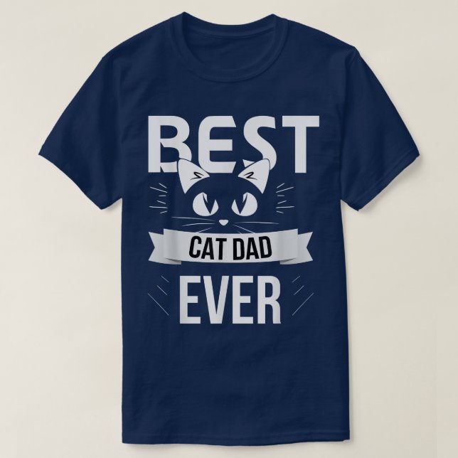 T-shirt Drôle Chat Daddy, Meilleur papa chat jamais, Cool  (Design devant)