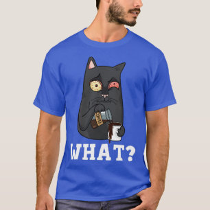 T-shirt Drôle chat et café café caféine amateur de caféine