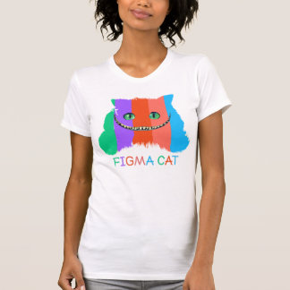 T-shirt drôle chat figma et chat coloré