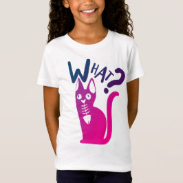 T-Shirt Drôle Chat Joke Minimal Rose Rouge Dégradé Carton