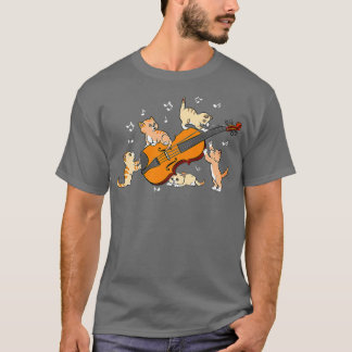 T-shirt Drôle Chat Jouer Joueur de violon