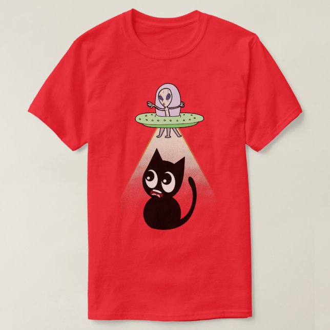T-shirt Drôle Chat Noir Est Enlevé (Design devant)