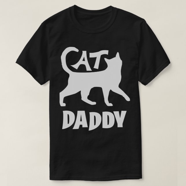T-shirt Drôle Chat papa (Design devant)