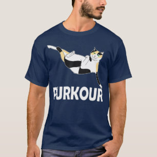 T-shirt Drôle Chat Parkour Purkour Hommes Femmes Enfants