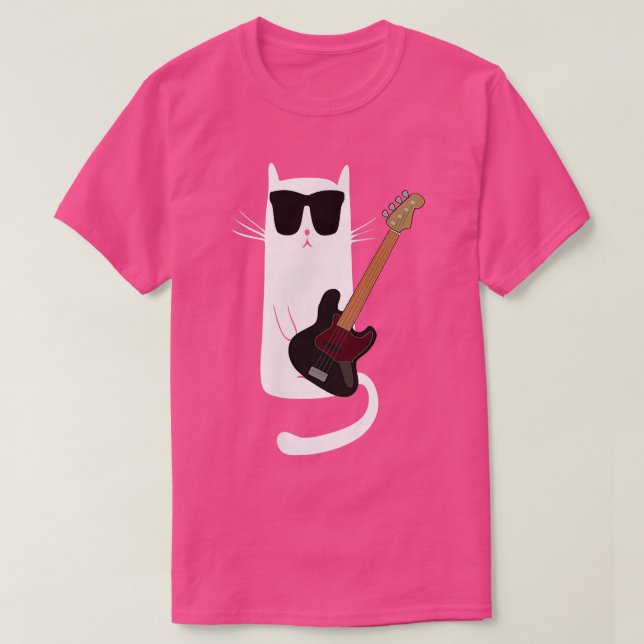 T-shirt Drôle Chat porter des lunettes de soleil Jouer Bas (Design devant)