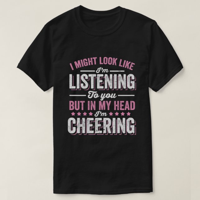 T-shirt Drôle Cheerled Dire Pratique Cheer Gir (Design devant)