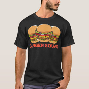 T-shirt Drôle Cheese Burger Squad Alimentation Graphique K