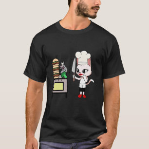T-shirt Drôle Chef Chat Souris Rat Chats Cuisine Art Chef