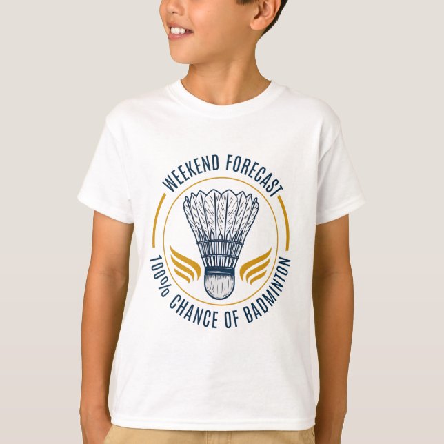 T-shirt Drôle Chemise Badminton Hommes Femmes Joueur de Ba (Devant)