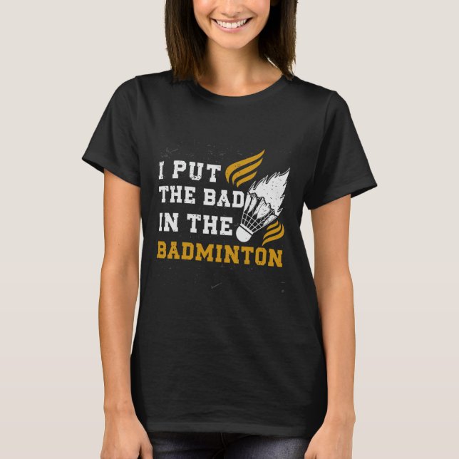 T-shirt Drôle Chemise Dminton Hommes Femmes Dminton Joueus (Devant)