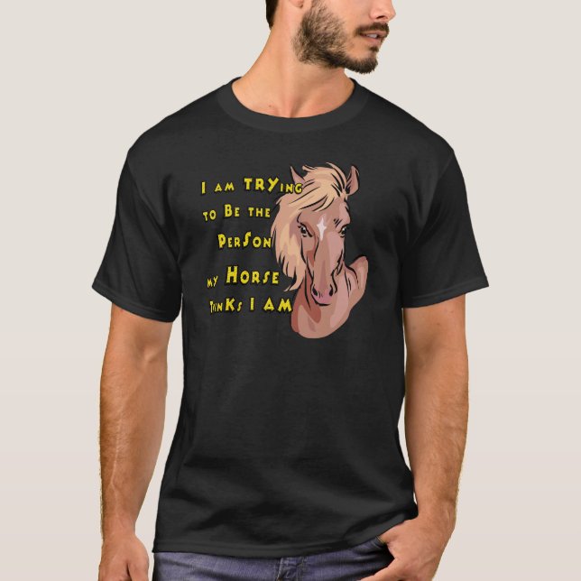 T-shirt Drôle Cheval (Devant)