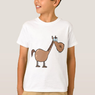 T-shirt Drôle Cheval Derpy Silly Étalon Brun